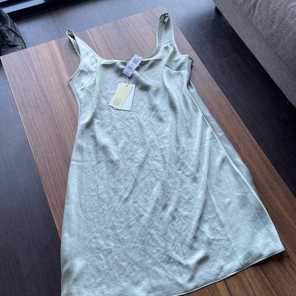 Aritzia Dresses & Skirts - ARITZIA silver sage green dress